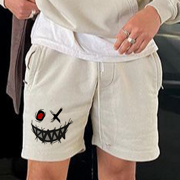 Men's Vintage Smiley Print Shorts