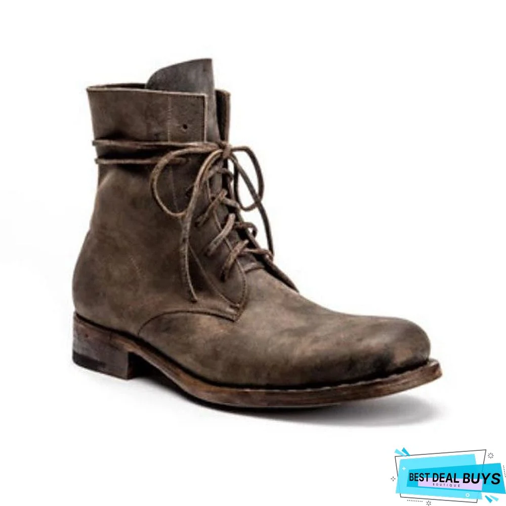 Unisex Fall / Winter Casual Daily Boots PU Brown / Coffee / Square Toe