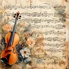 Violin Notes-Full Round Diamond Painting 40*40cm
