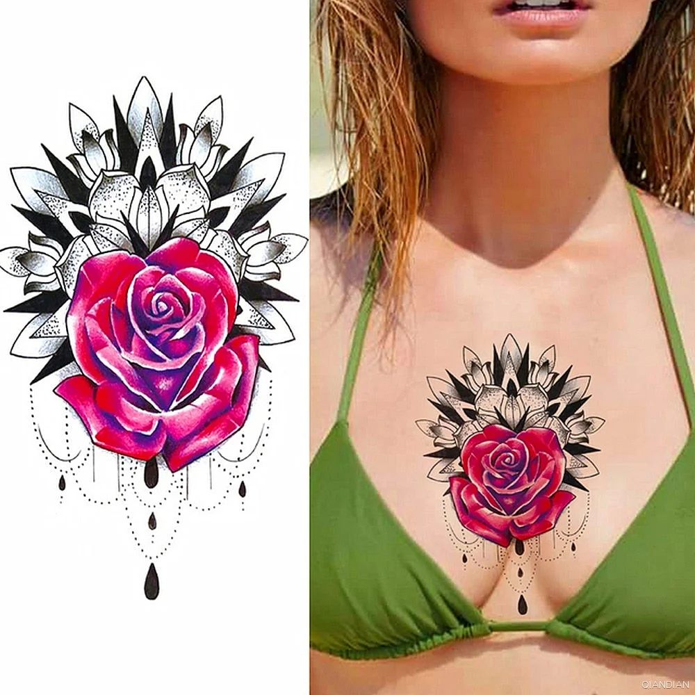 Black Alphabet Letter Temporary Tattoo Sticker Arm Sleeve Love Word Heart Lightning Fashion Fake Body Leg Finger Women Totem