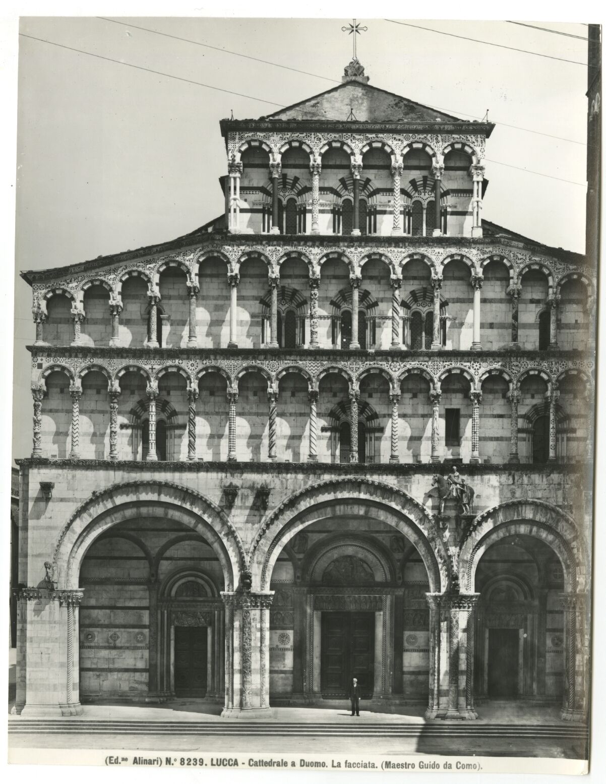 Italian Architecture, Lucca Cathedral - Vintage 8x10 Publication Photo Poster paintinggraph