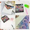 (US Local)6Pcs Birthday Cake DIY Diamond Painting Card Diamond Drawing Card for Friends