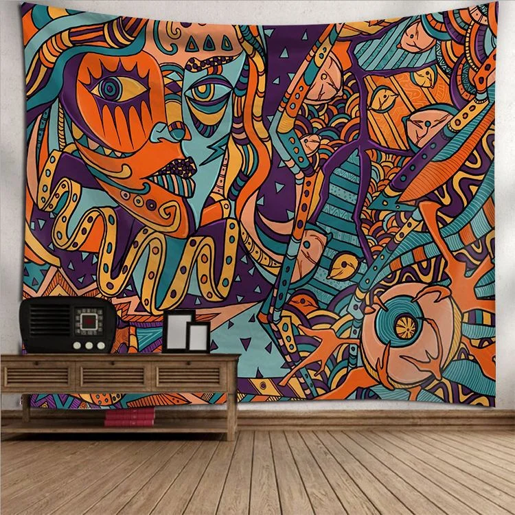 Sun Moon Mandala Tapestry Wall Hanging Celestial Wall Tapestry Hippie Wall Carpets Dorm Decor Psychedelic Tapestry