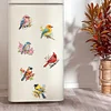 (US Local)6Pcs Acrylic Bird Diamond Painting Art Fridge Magnet for Car Mailbox Decor