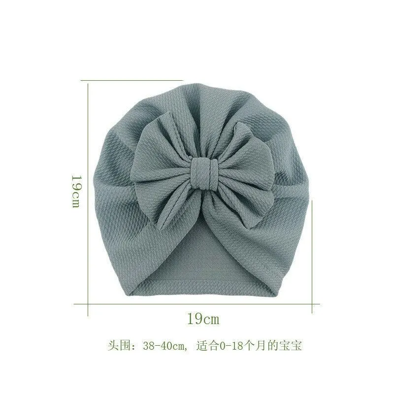 2020 Baby Stuff Accessories Baby Girl Hat With Bow Knot Infant Beanie Solid Big Bowknot Cap For Girls Kid Hats