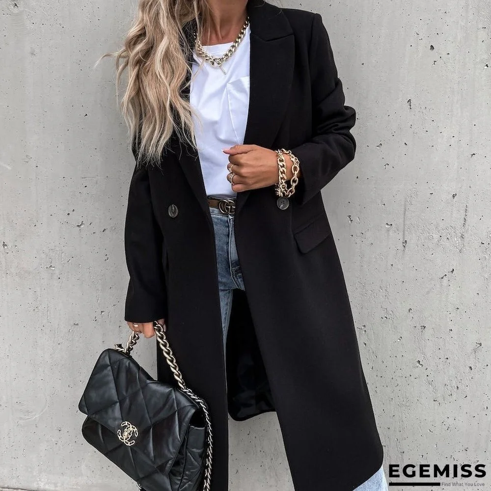 Autumn and Winter Long Suit Collar Woolen Coat Coat Coat | EGEMISS