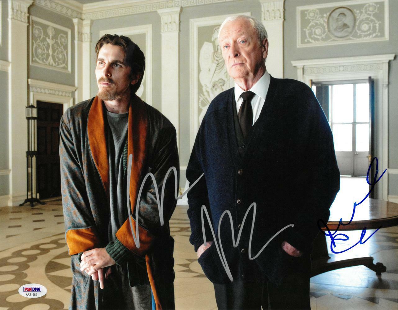 Christian Bale/Michael Caine Signed Batman Auto 11x14 Photo Poster painting PSA/DNA #AA21982