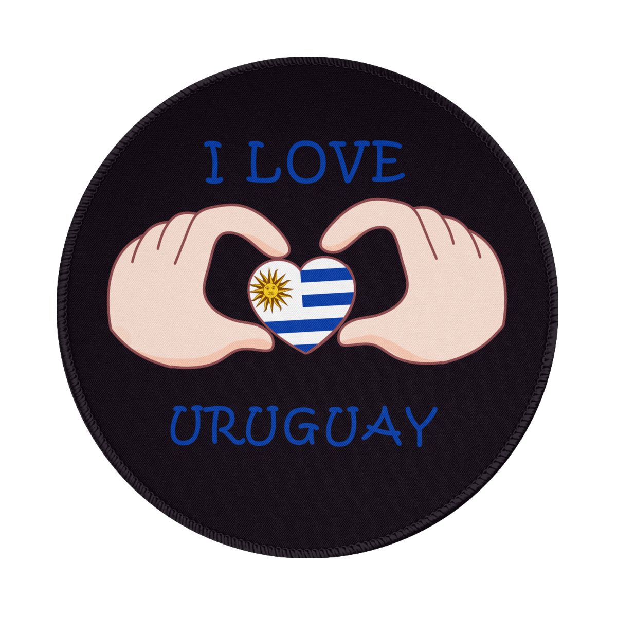 I Love Uruguay Gaming Round Mousepad for Computer Laptop