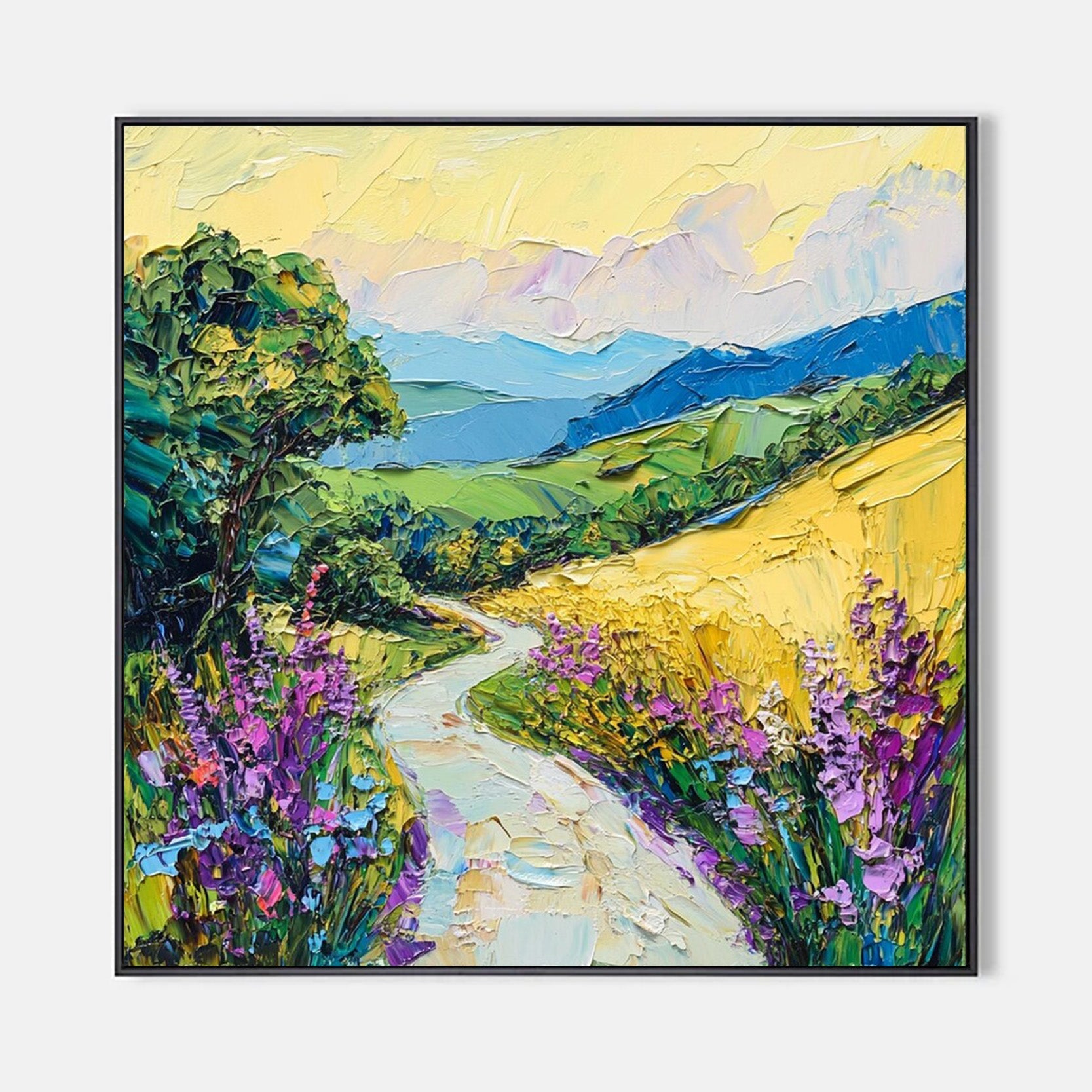 Arabelart AR1179 Texas Bluebonnet Impasto Oil Painting