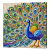 Framed Diamond Painting - Special Shaped - Peacock (25x25cm)