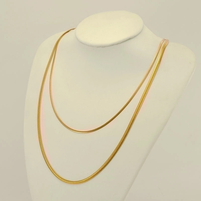 Stainless Steel 18K Gold Plated Basic Plating Geometric Titanium Steel Necklace