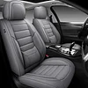 MINGBRON Front Car Seat Covers, Leather Car Seat Covers, Fit for Most Cars SUV and Most Sedan Grey