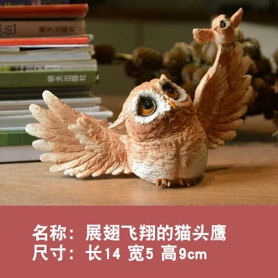 Everyday Collection Owl animal Figurine Modern Crafts  home Decoration accessories  miniature garden tabletop Shelves ornament