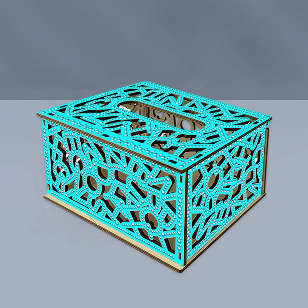 Diamond Painting Paper Towel Holder Napkin Dispenser for Beginners (Light Blue)