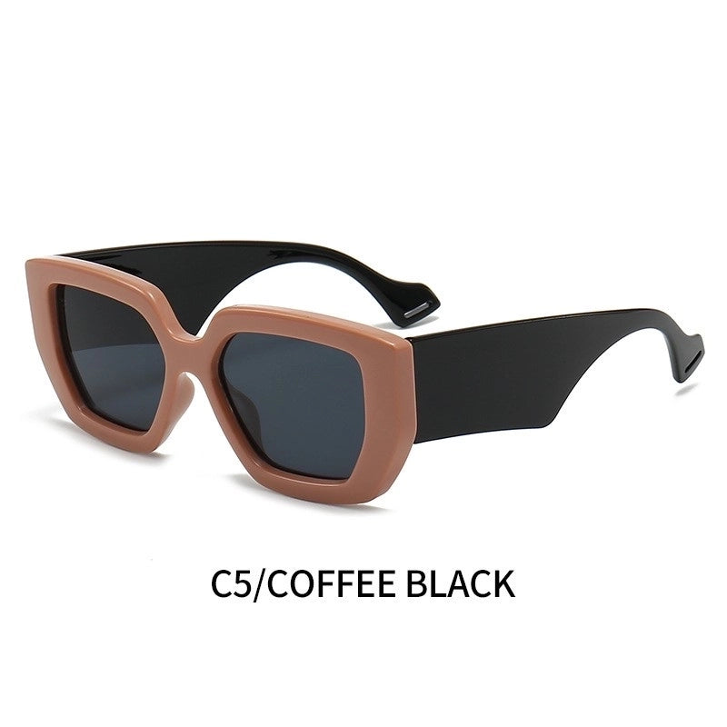 Minimalist Commute Color Block Solid Color Pc Square Full Frame Women’s Sunglasses
