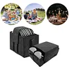 2PCS Camping Dinnerware Organizer with Dividers Motorhome Camping Glass Carrier