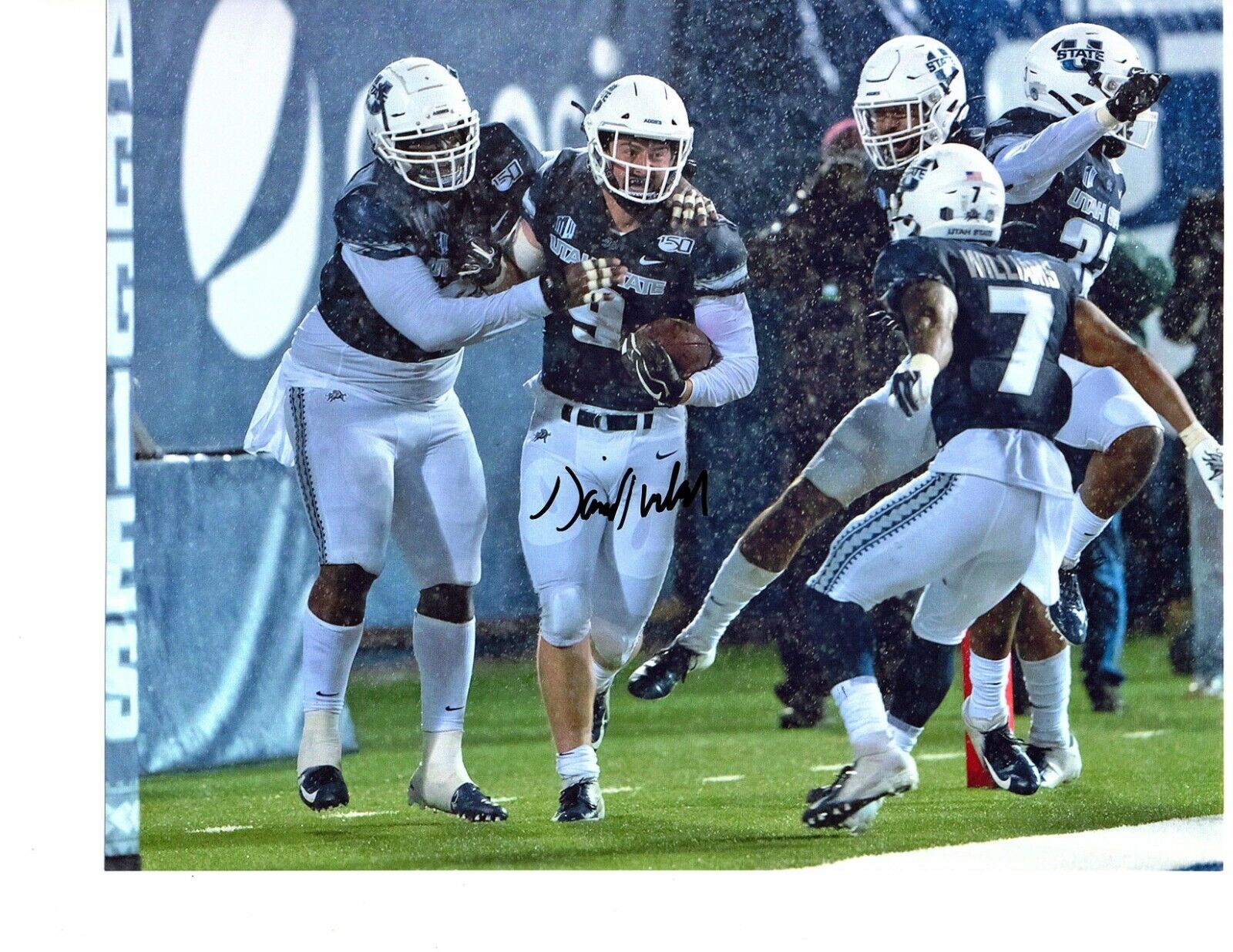 David Woodward Utah State signed autographed 8x10 football Photo Poster painting 2020 NFLDraft!