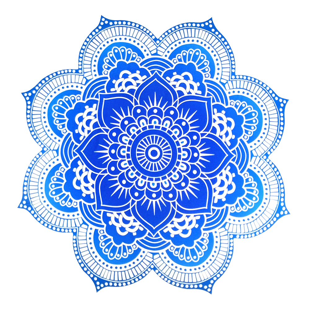 Round Mandala Portable Beach Towel Yoga Mat Hanging Wall Tapestry Decor, 501 Original
