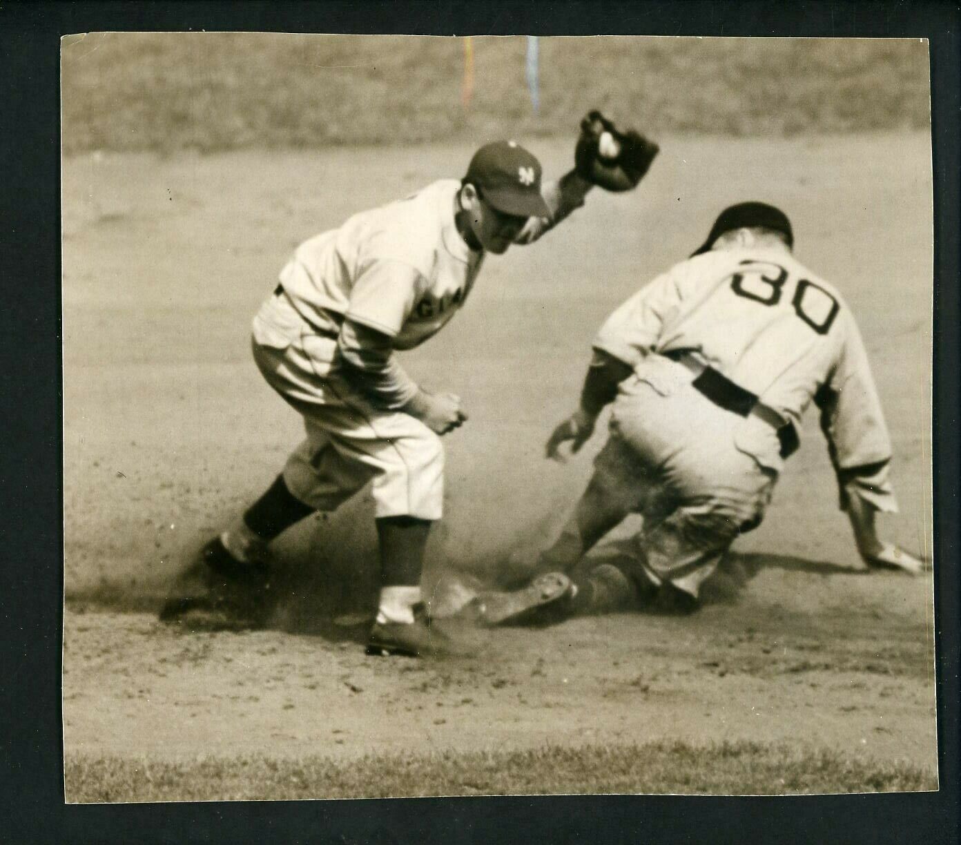 Alex Kampouris & Al Todd 1938 Press Photo Poster painting Pittsburgh Pirates New York Giants