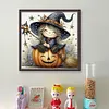 Halloween Witch-11CT Stamped Cross Stitch 40*40cm/15.75*15.75in tapestrymarket
