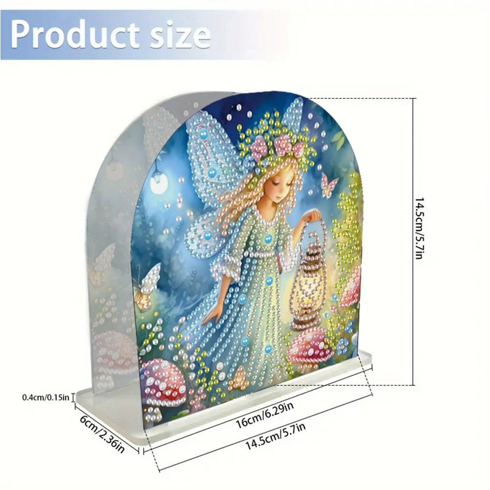 DIY Fairy Acrylic Diamond Painting Napkin Rack Diamond Art Paper Towel Holder
