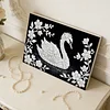 uk.everydayedeals DIY Pearl Painting With Frame - Handmade Self-Adhesive Pearls - Swan(20*30cm)