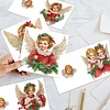 6PCS DIY Diamond Art Greeting Cards Christmas Angel Congratulations Cards & Gift