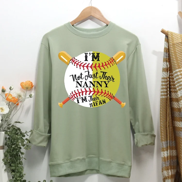 I' not just their nanny I'm their #1 fan Women Casual Sweatshirt-Annaletters
