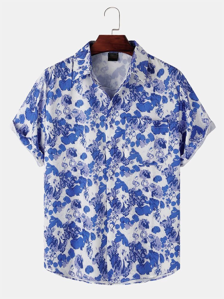 opina cotton polyester blend printed shirt fabric