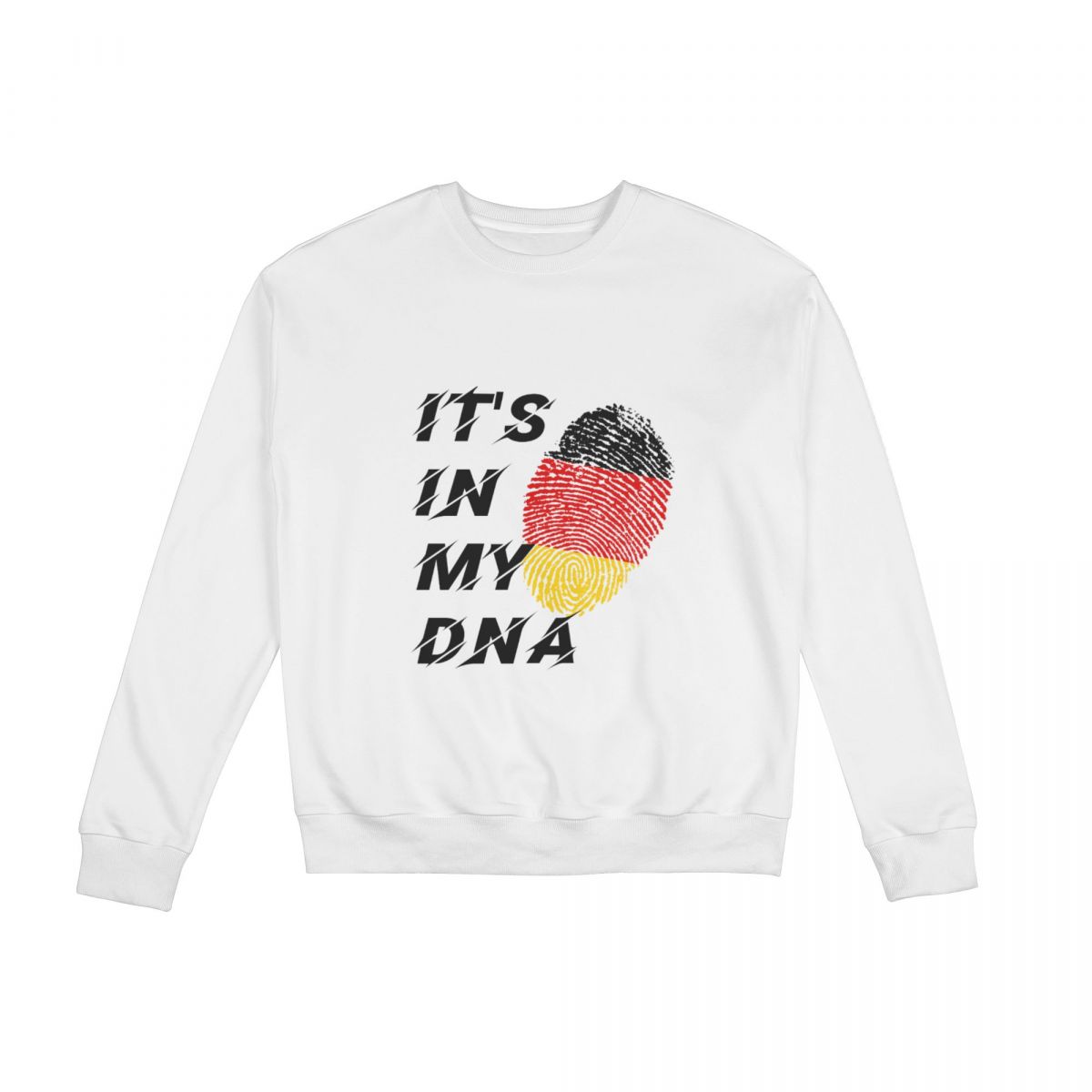 Germany Fingerprint Sweatshirt Round Neck Tops