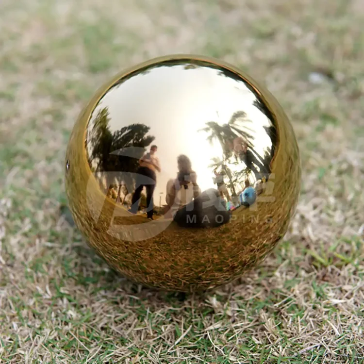 100mm Gold Stainless Steel Gazing Ball Colored steel sphere