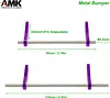 AMK Adjustable 1/10 Scale Bumper Mount Front Rear, Metal Bumper Kit with Modular Fairlead D-ring Tow Strap for RC Crawler Axial SCX10 Element Enduro Gen7 Gen8 TRX6 TRX4 Upgrades (Purple)
