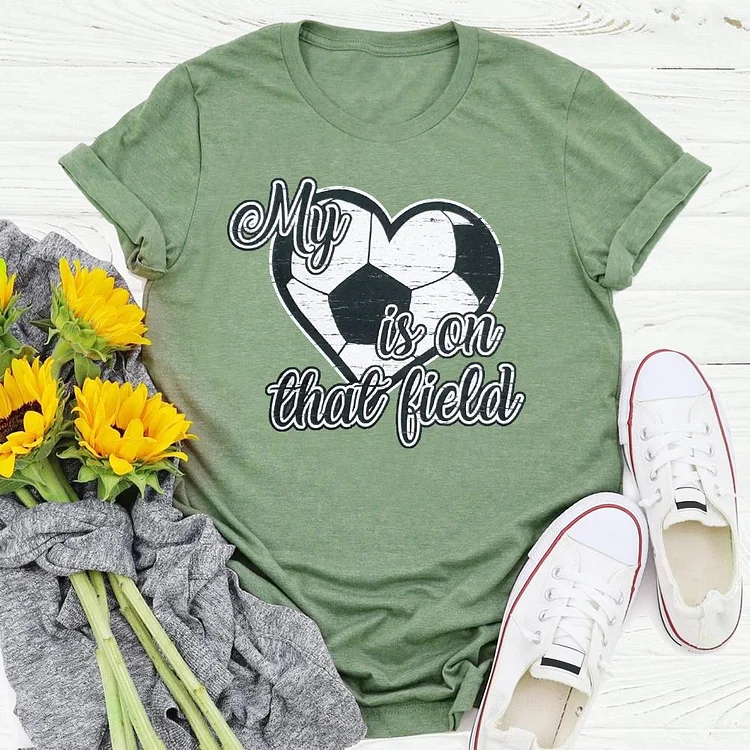 AL™ My Heart is on that Field T-shirt Tee-03292-Annaletters