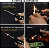 4 in 1 Portable Soldering Iron Kit,Cordless Refillable Gases Soldering Iron Pen Kit,Butane Welding Pen Burner Blow Torch,with Temperature Adjustment Function,Electronic Product Home DIY Repair Tool.