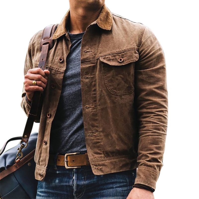 Men's Outdoor Multi-pocket Workwear Lapel Jacket