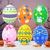 6 Pcs Easter Inflatable Outdoor Decorations PVC Colored Giant Egg Ornaments Blow Up Easter Egg Yard Decorations for Lawn/Garden/Porch/Courtyard