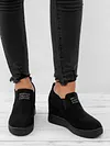 Women Faux Suede Wedge heel Sneakers Slip on Breathable Shoes