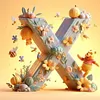 （Multi-Style)Winnie the Pooh's 26 Alphabet-Full Round Diamond Painting 30*30CM