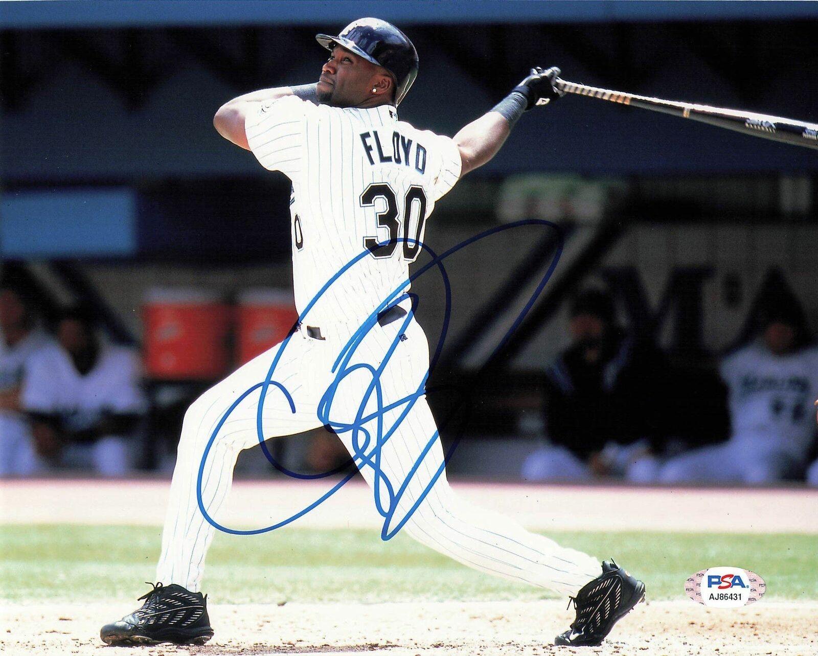 CLIFF FLOYD signed 8x10 Photo Poster painting PSA/DNA Florida Miami Marlins Autographed