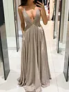 Shiny Backless Condole Belt Maxi Dress