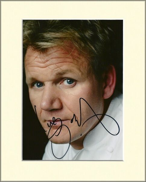 GORDON RAMSAY HELLS KITCHEN TV CHEF PP 8x10 MOUNTED SIGNED AUTOGRAPH Photo Poster painting