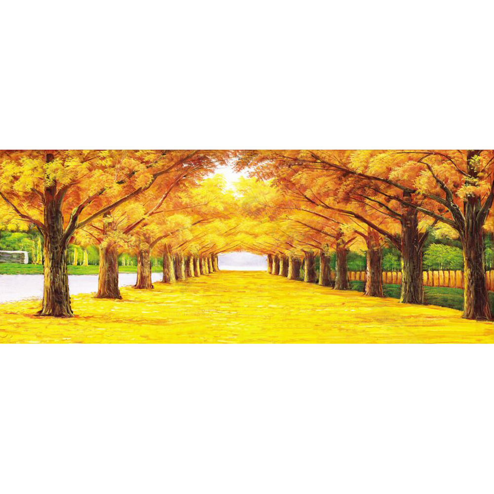 

Yellow Larch - Square Drill Diamond Painting - 100*50CM (Big Size), Square diamond, 501 Original