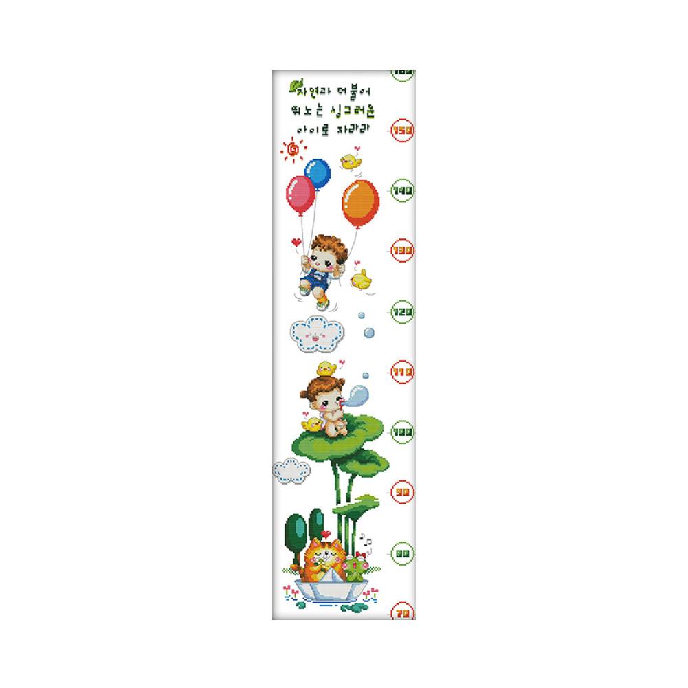 

Baby Height Chart - 14CT Stamped Cross Stitch - 80*27cm, 501 Original