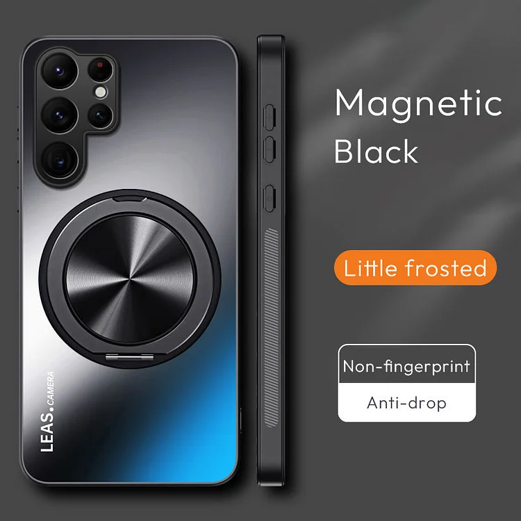 Lens Full Cover Anti-fall Frosted Magnetic Phone Case For Samsung