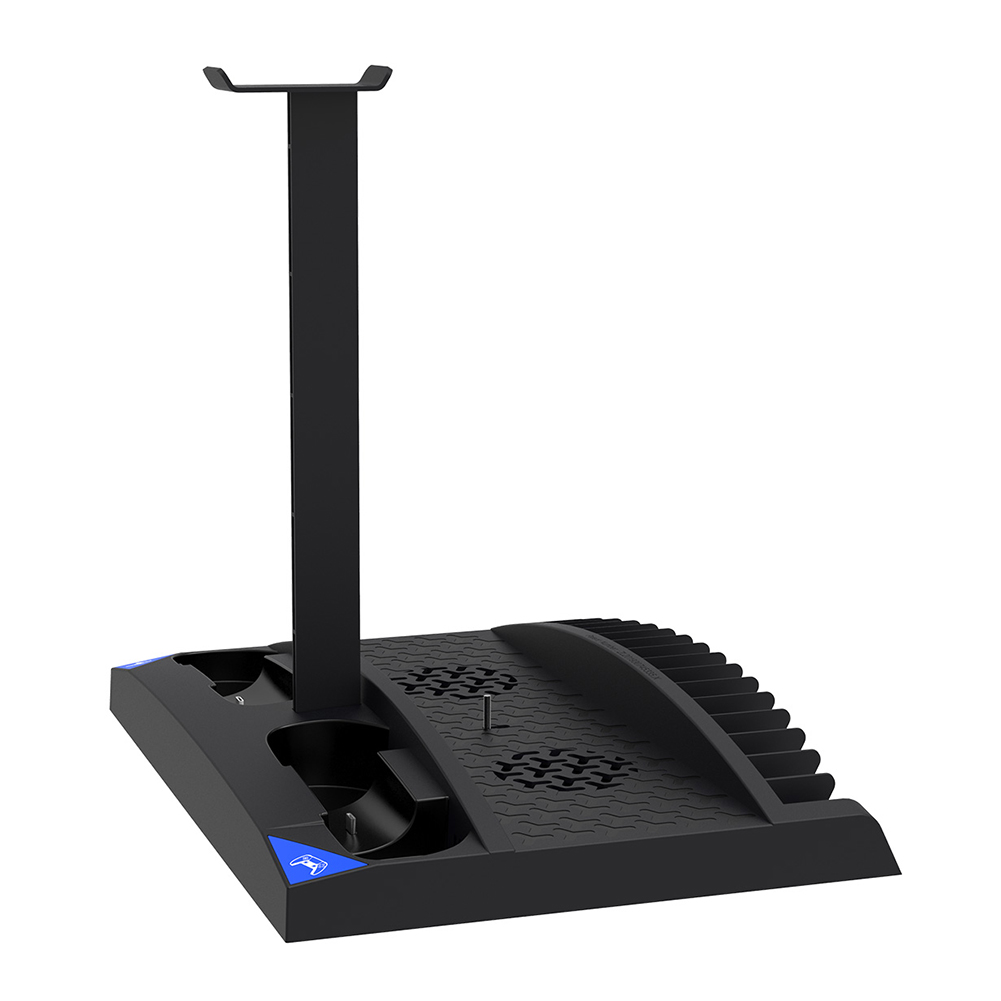 

Game Console Stand with Fan for PS5 Dual Controller Charger Headphone Rack, 501 Original
