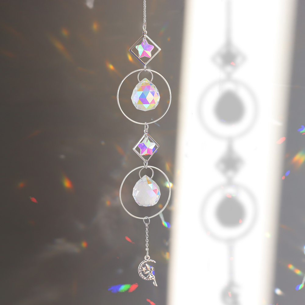 

Star Moon - Art Crystal Suncatcher, 501 Original