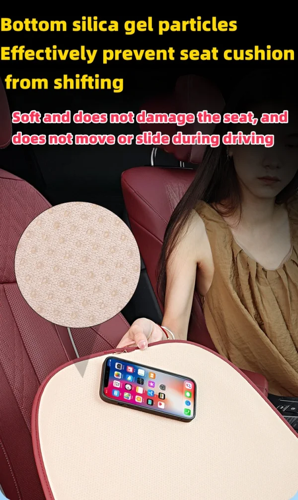 Car Seat Cushions For All Seasons Summer Ice Silk Breathable Non-slip Honeycomb Ventilation Cushions