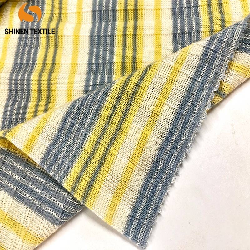 color stripe rib fabric,62% polyester 32%rayon  6%spandex,190G.high quality
