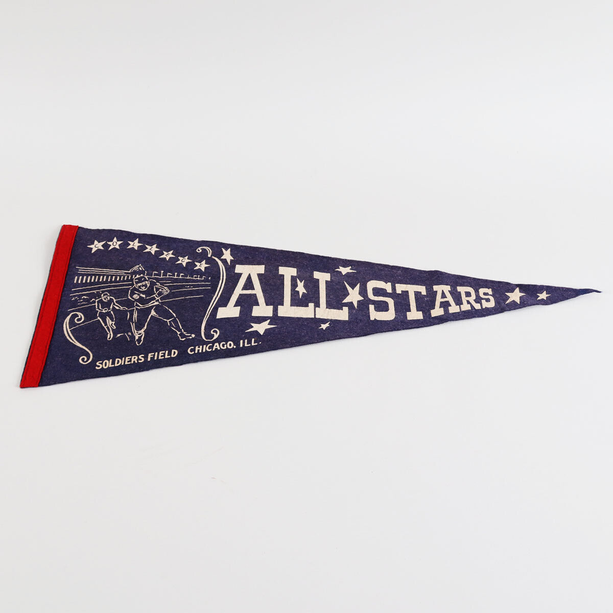 Vintage College All-Star Football Soldier Field Chicago Pennant