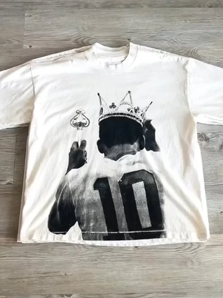 No.10 Football Player Print Short Sleeve T-shirt